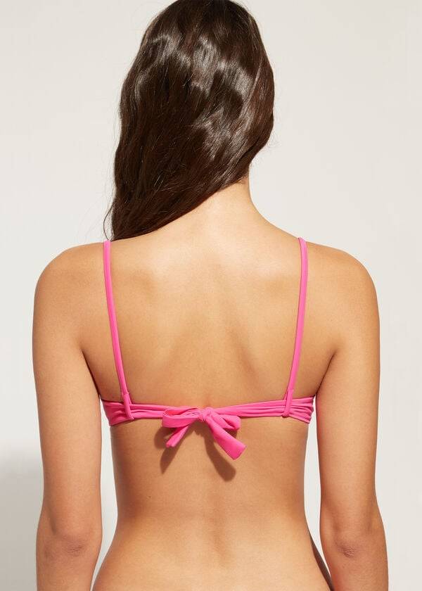 Bikini Tops Calzedonia Padded Push Up Shanghai Rosa | BR1833HK