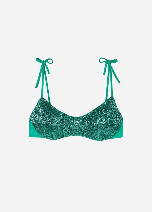 Bikini Tops Calzedonia Padded Tank-Style Cannes Verdes | BR1884GL