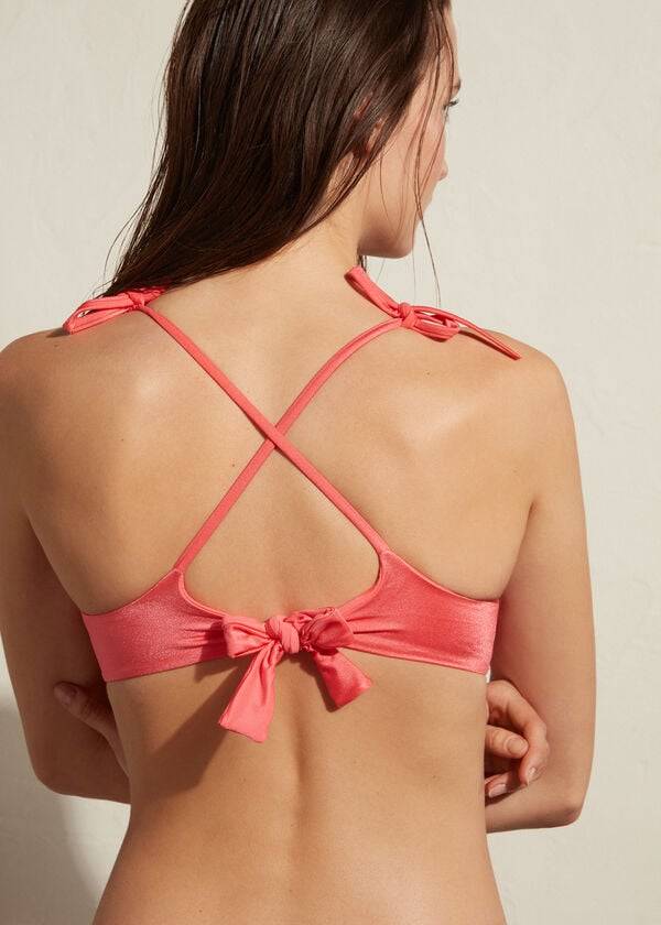 Bikini Tops Calzedonia Padded Tank-Style Cannes Rosa | BR1886JJ