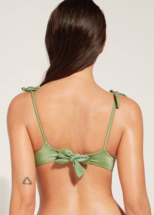 Bikini Tops Calzedonia Padded Tank-Style Cannes rosa Verdes | BR1887KI