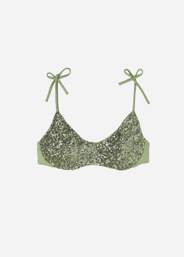 Bikini Tops Calzedonia Padded Tank-Style Cannes rosa Verdes | BR1887KI