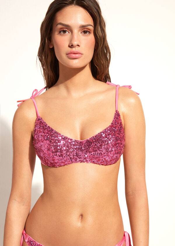 Bikini Tops Calzedonia Padded Tank-Style Cannes rosa Rosa | BR1889ZG