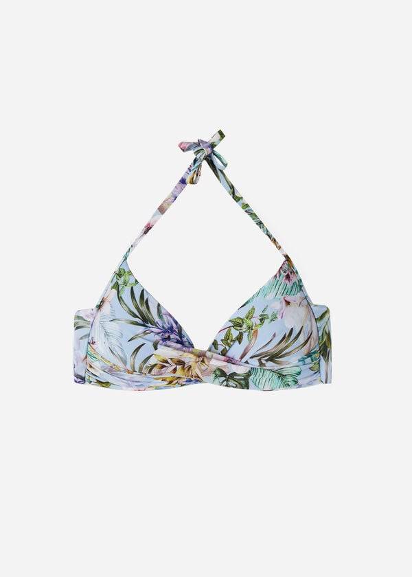 Bikini Tops Calzedonia Padded Triangle Atene Azuis | BR1894NB