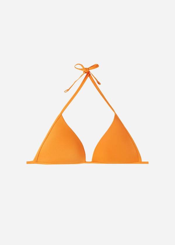 Bikini Tops Calzedonia Padded Triangle Indonesia Eco rise Laranja | BR1917CE