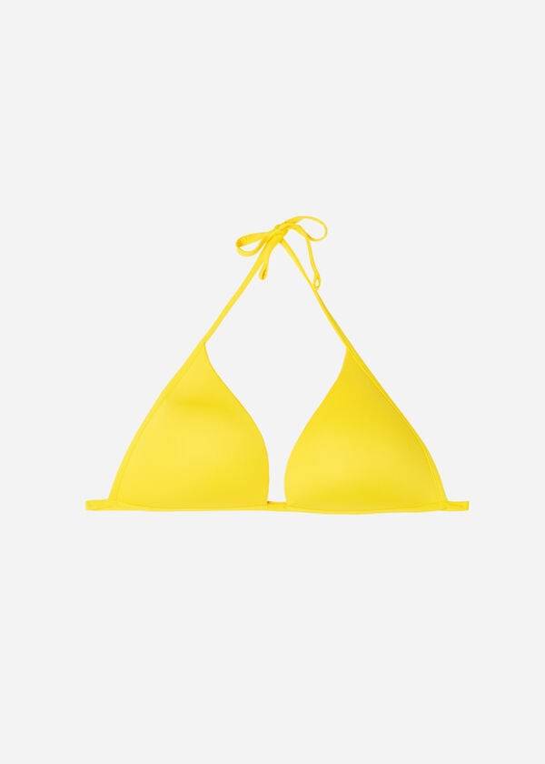 Bikini Tops Calzedonia Padded Triangle Indonesia Eco rise Amarelas | BR1919BC