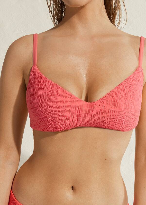 Bikini Tops Calzedonia Padded Triangle Lanzarote Rosa | BR1932AP