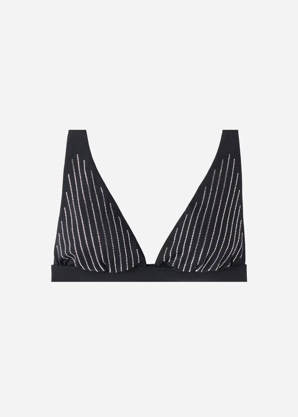 Bikini Tops Calzedonia Padded Triangle Shanghai Pretas | BR1934DN