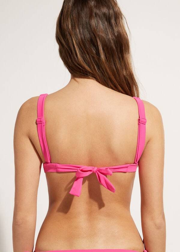 Bikini Tops Calzedonia Padded Triangle Shanghai Rosa | BR1935FM