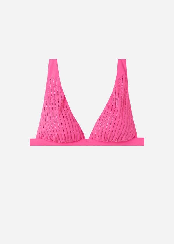 Bikini Tops Calzedonia Padded Triangle Shanghai Rosa | BR1935FM