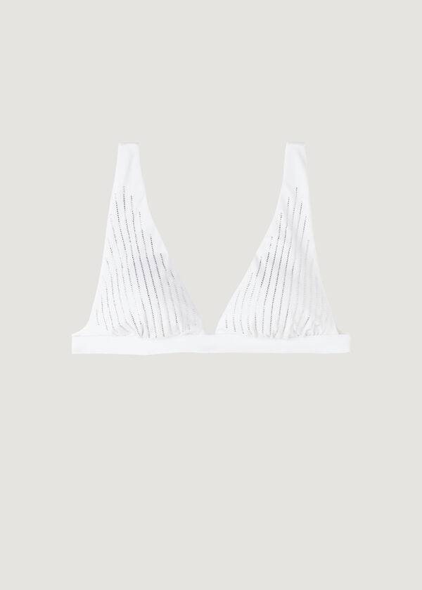 Bikini Tops Calzedonia Padded Triangle Shanghai Branco | BR1937HK