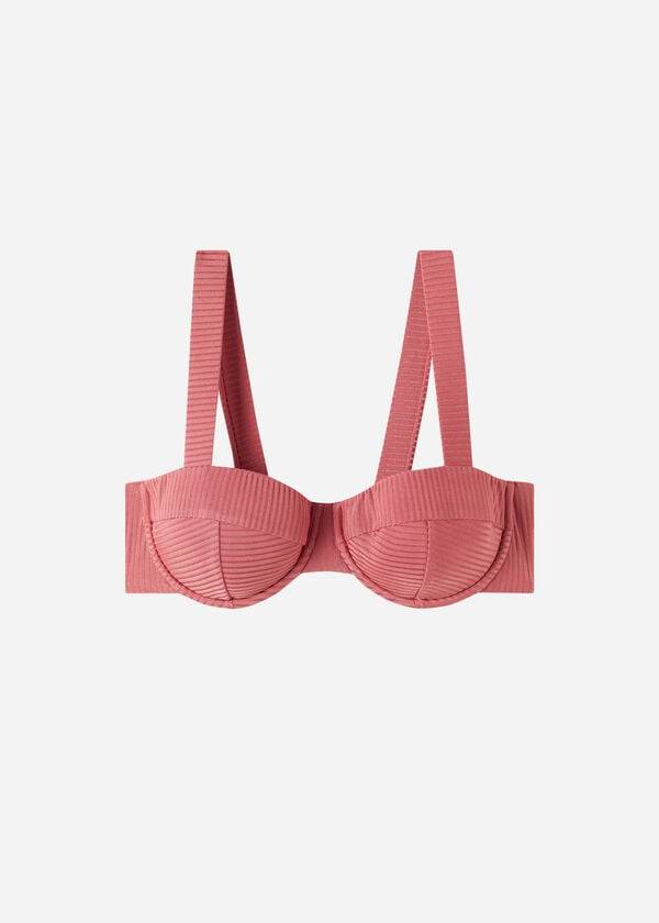 Bikini Tops Calzedonia Push-Up Bandeau Biarritz Marrom | BR1953YU