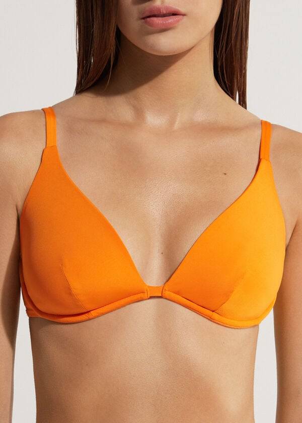 Bikini Tops Calzedonia Push Up Indonesia Eco Laranja | BR1949WY