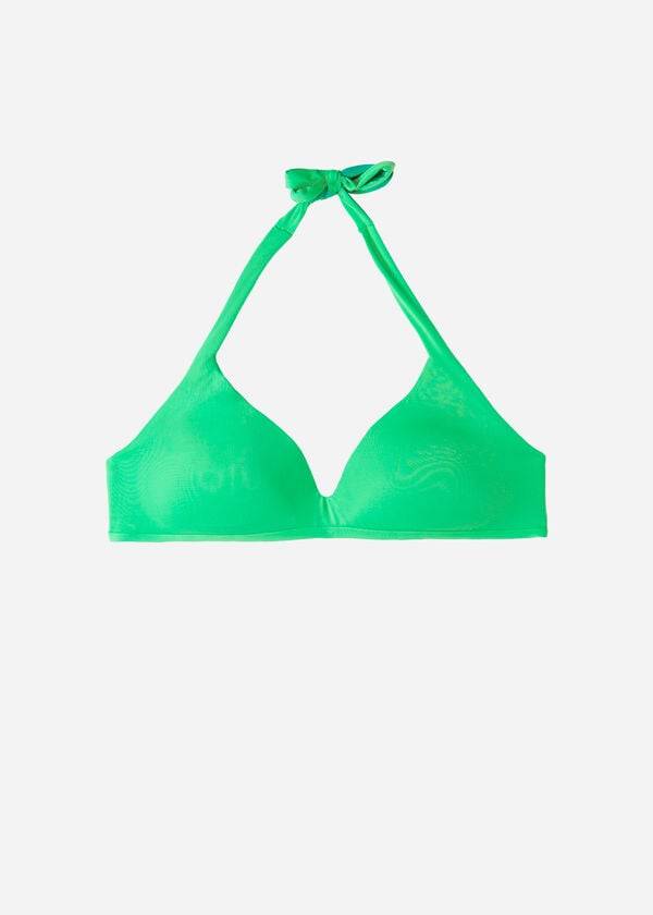 Bikini Tops Calzedonia Soft Padded Triangle Indonesia Verdes | BR1965KI