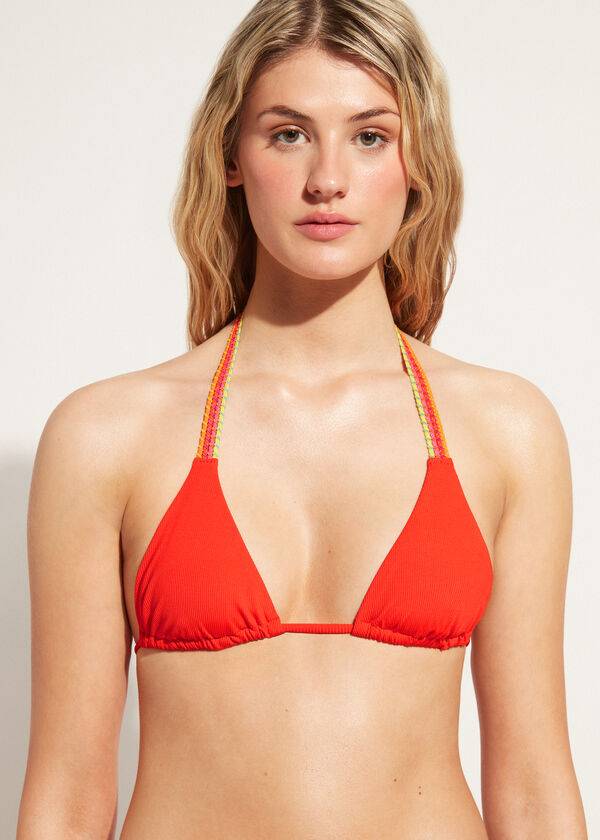 Bikini Tops Calzedonia String Triangle Berlino Vermelhas | BR1971BC