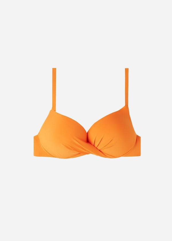 Bikini Tops Calzedonia Super Padded Push Up Indonesia Eco Laranja | BR1975WY