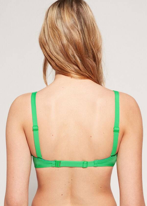 Bikini Tops Calzedonia Tank Style Indonesia Eco rosa Verdes | BR1995CE