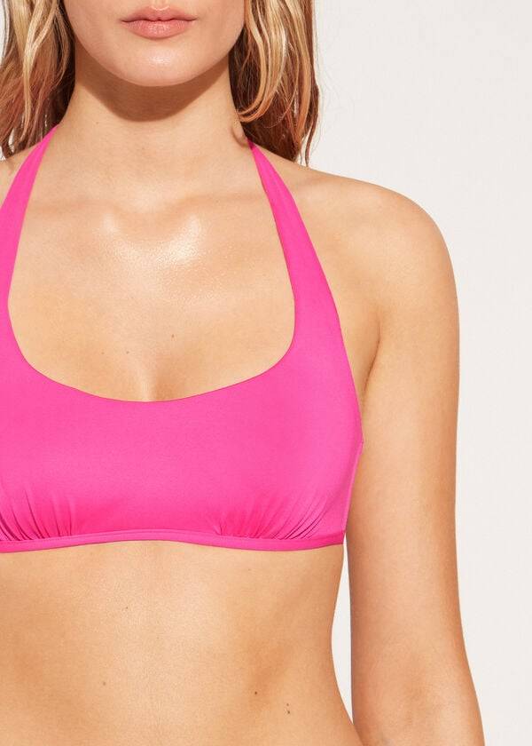 Bikini Tops Calzedonia Tank Style Indonesia Eco rosa Rosa | BR1996VD