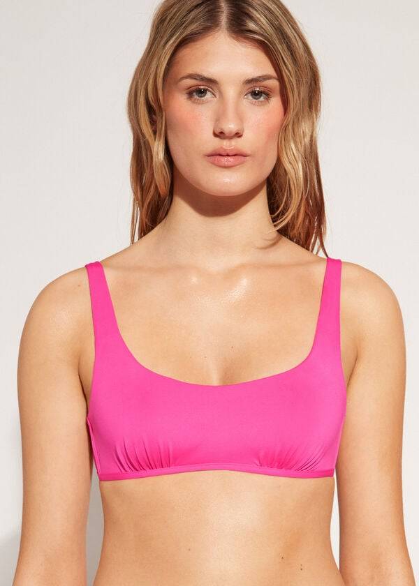 Bikini Tops Calzedonia Tank Style Indonesia Eco rosa Rosa | BR1996VD