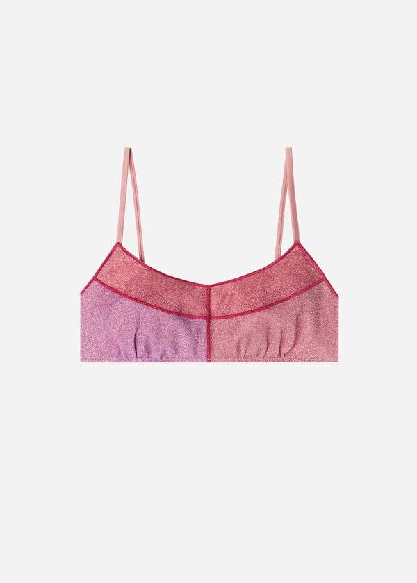 Bikini Tops Calzedonia Tank Style Lamé Lisbona Rosa | BR1997BC