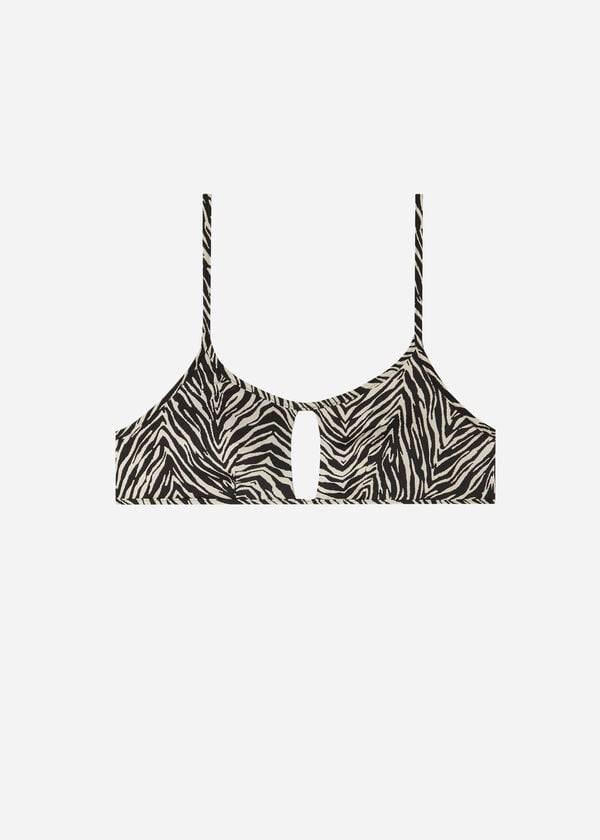 Bikini Tops Calzedonia Tank Style Zebra Nairobi Pretas | BR2000QZ