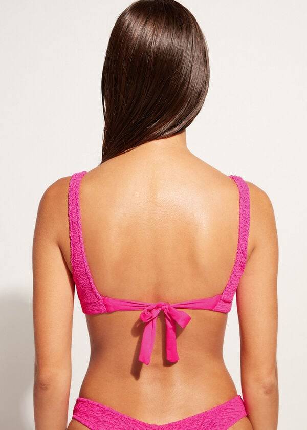 Bikini Tops Calzedonia Tank-style Cut Out Miami Rosa | BR2006UT