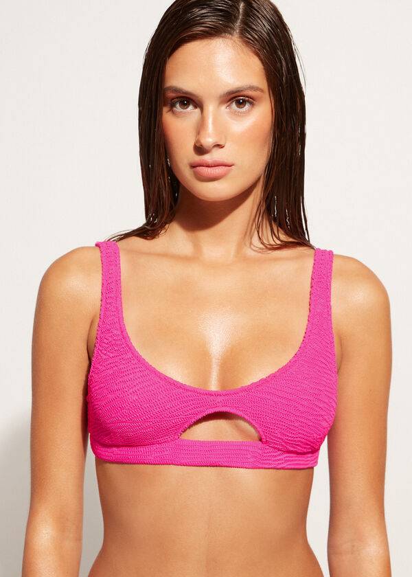 Bikini Tops Calzedonia Tank-style Cut Out Miami Rosa | BR2006UT