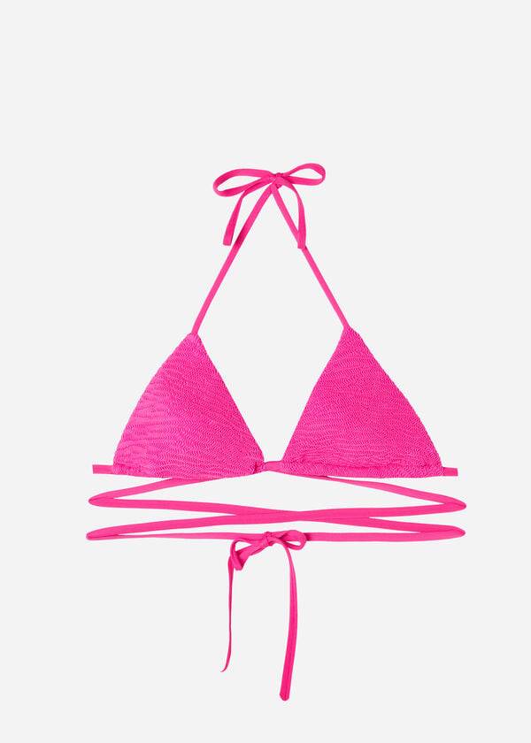 Bikini Tops Calzedonia Triangle Slide String Miami Rosa | BR2020XF