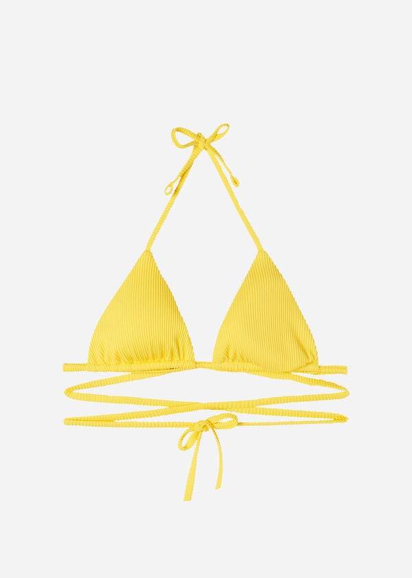 Bikini Tops Calzedonia Triangle Slide String New York Amarelas | BR2021CE