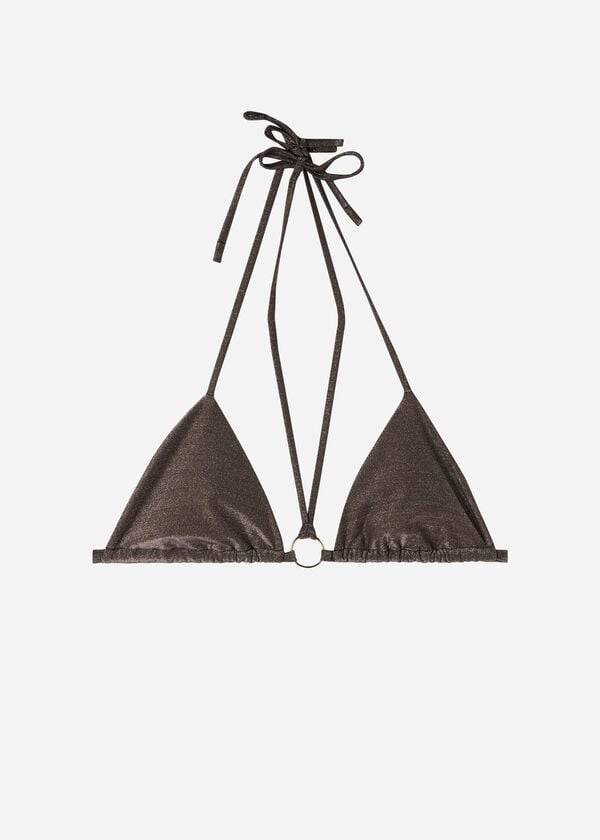 Bikini Tops Calzedonia Triangle String Hollywood Pretas | BR2033IS