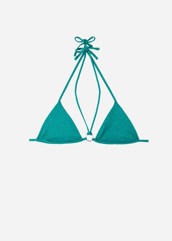 Bikini Tops Calzedonia Triangle String Hollywood Verdes | BR2034OR