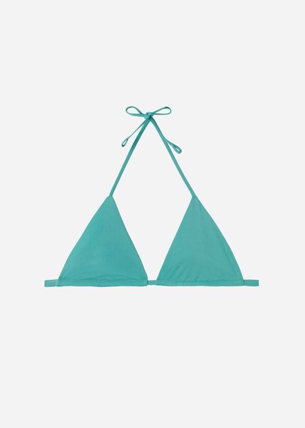 Bikini Tops Calzedonia Triangle String Indonesia Eco Turquesa | BR2037SO