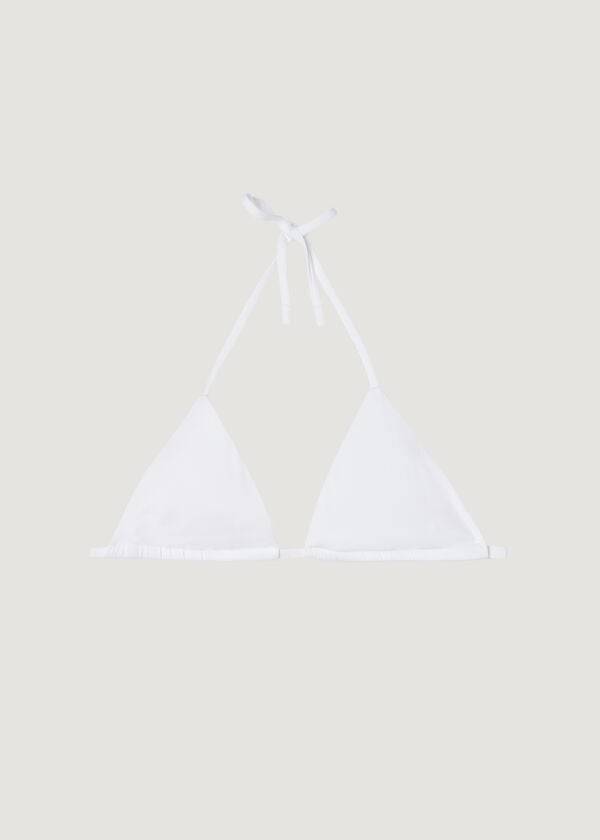 Bikini Tops Calzedonia Triangle String Indonesia Eco rosa Branco | BR2040GL