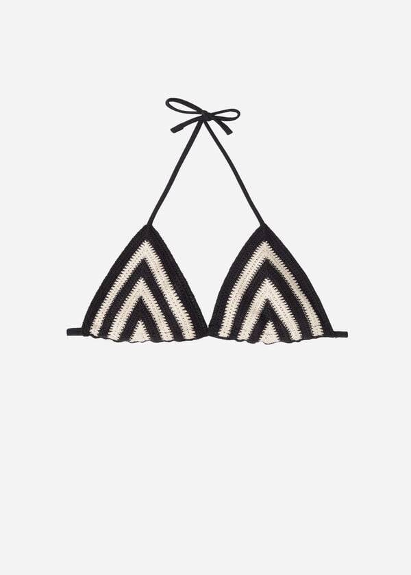 Bikini Tops Calzedonia Triangle String Mumbai Pretas Bege | BR2053WY