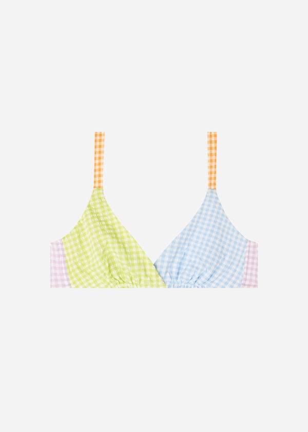 Bikini Tops Calzedonia Triangle Valencia Verdes Azuis | BR2066GL