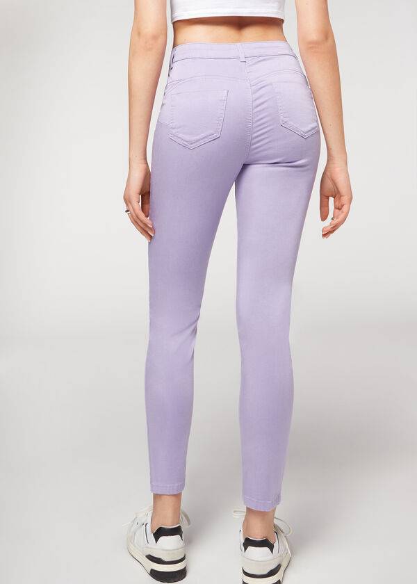 Calça Jeans Calzedonia Eco Light Push Up Denim Roxo | BR2584WY