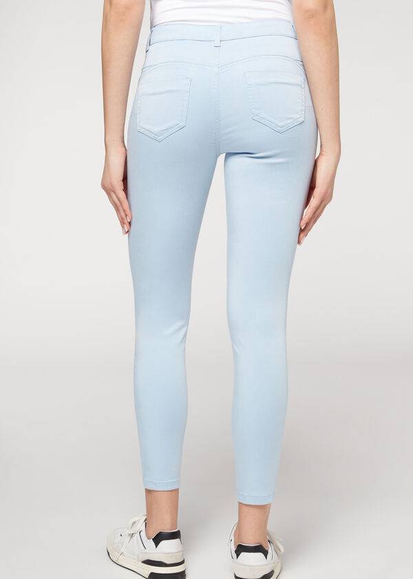 Calça Jeans Calzedonia Eco Light Push Up Denim Bege | BR2585QZ