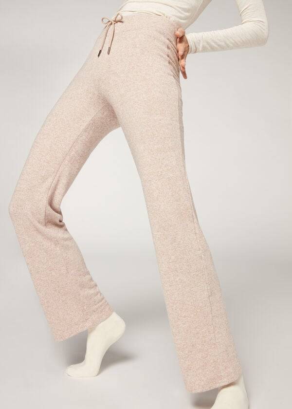 Calças Calzedonia Cashmere Straight Bege | BR2719OR