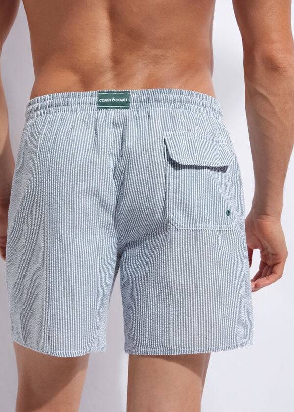 Calções De Banho Calzedonia Formentera Verdes Branco | BR2935YU