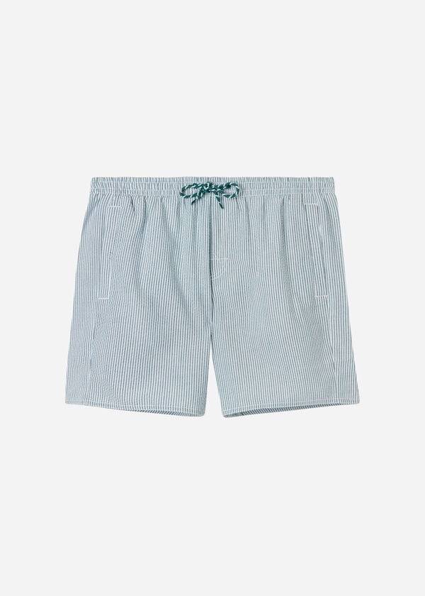 Calções De Banho Calzedonia Formentera Verdes Branco | BR2935YU