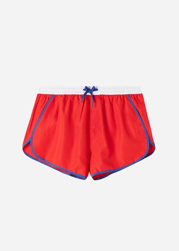 Calções De Banho Calzedonia Venice Beach Eco Vermelhas | BR2914OR