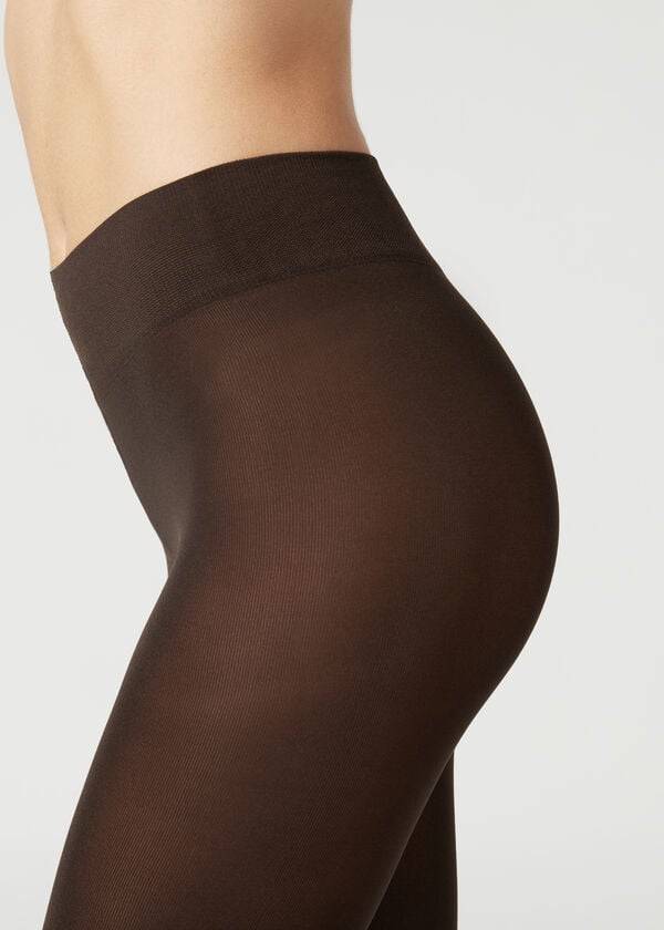 Collants Calzedonia 100 Denier Total Comfort Soft Touch Opaque Cafes | BR1011MA