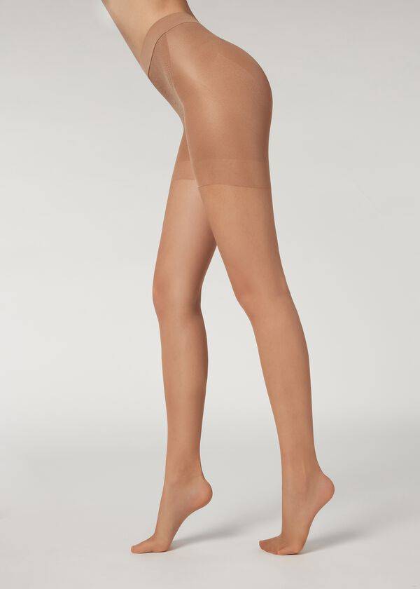 Collants Calzedonia 15 Denier Total Shaper Sheer Marrom | BR1138VD