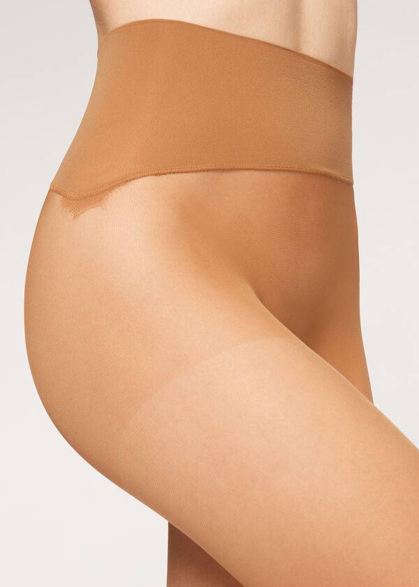 Collants Calzedonia 20 Denier Essential Invisible Sheer Bege Marrom | BR1143WY