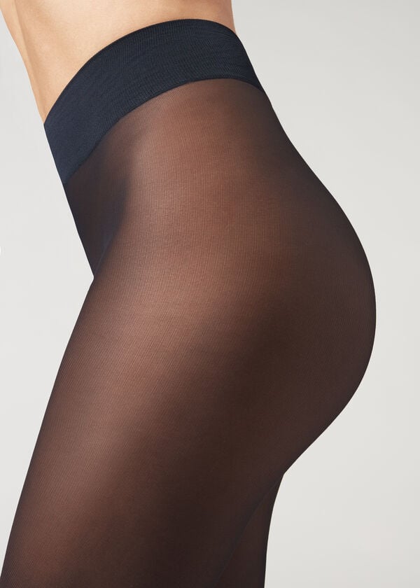 Collants Calzedonia 30 Denier Total Comfort Soft Touch Opaque Azuis | BR1013WY