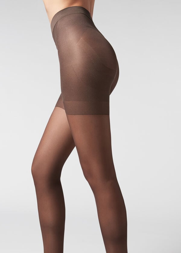 Collants Calzedonia 30 Denier Total Shaper Sheer Cafes | BR1190VD