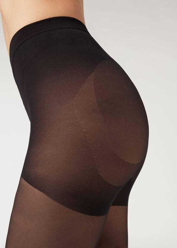 Collants Calzedonia 30 Denier Total Shaper Sheer Sexy Pretas | BR1194QZ