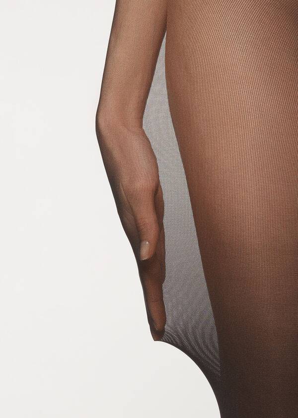 Collants Calzedonia 30 Denier Totally Invisible Opaque Pretas | BR1020OR