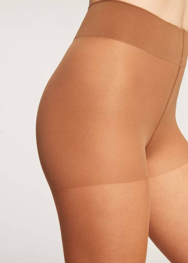 Collants Calzedonia 40 Denier Action Medium Sheer Marrom | BR1198TV