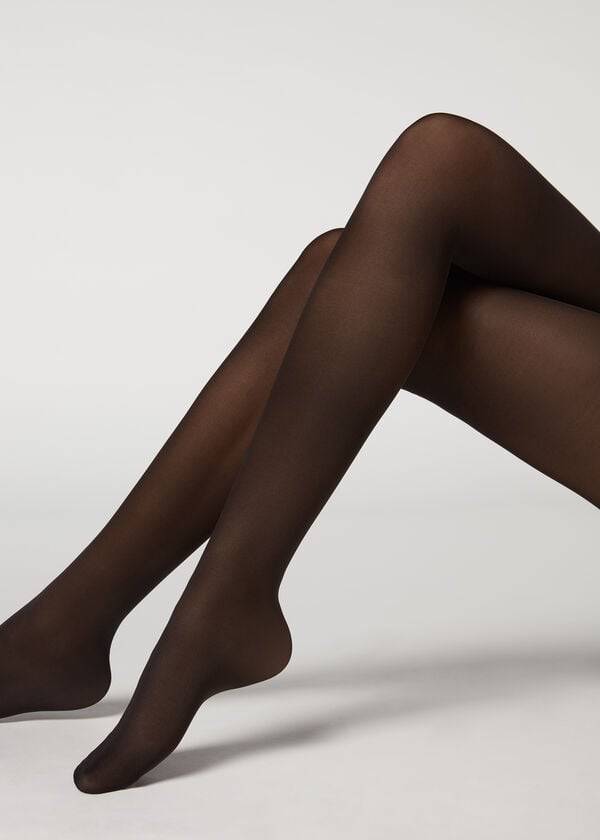 Collants Calzedonia 40 Denier Action Strong Sheer Pretas | BR1201IS