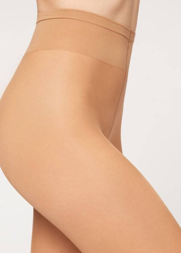 Collants Calzedonia 40 Denier Sheer Bege Marrom | BR1208GL